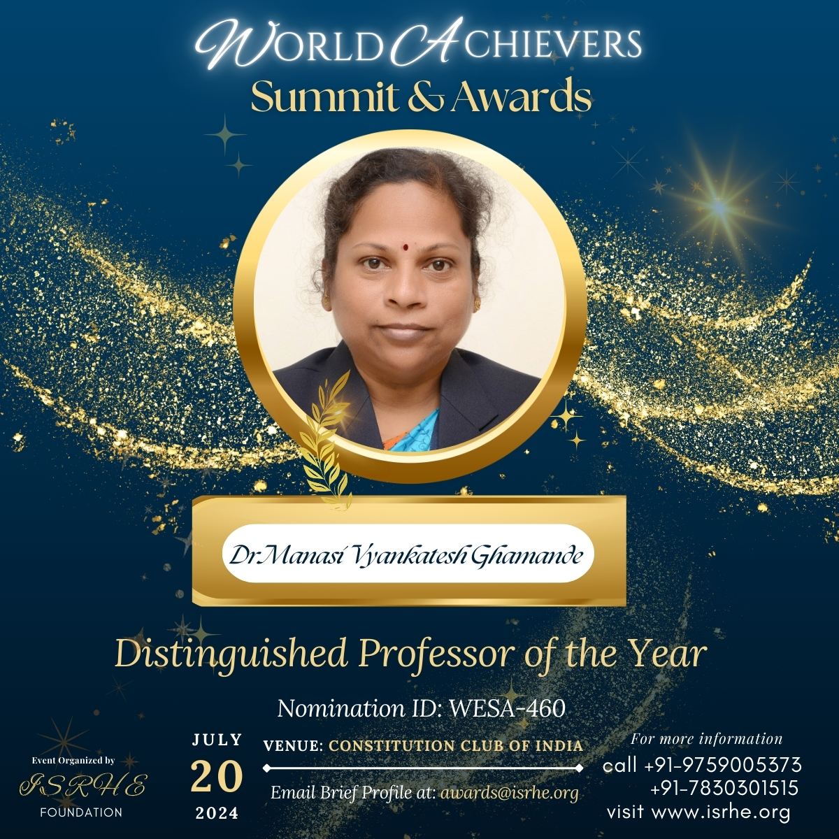 Dr. Manasi Vyankatesh Ghamande 